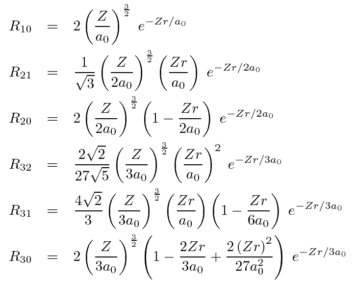 radial-equations